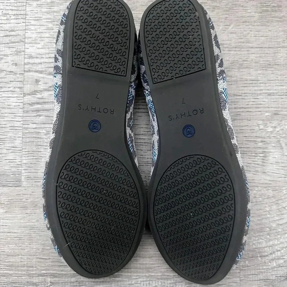 Rothy's Women's Blue Leopard Flats - Picture 2 of 3